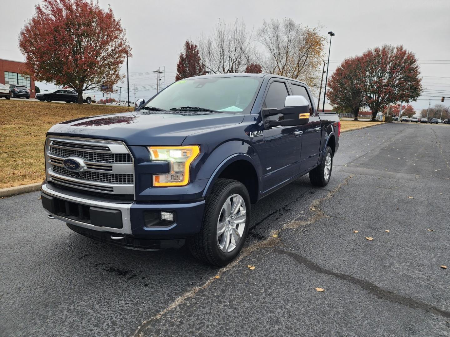 2015 Dk Blue /Black Ford F-150 Platinum SuperCrew 5.5-ft. Bed 4WD (1FTEW1EGXFF) with an 3.5 V-6 Ecoboost engine, Automatic transmission, located at 1221 Madison St., Shelbyville, TN, 37160, (931) 680-9439, 0.000000, 0.000000 - Photo#0
